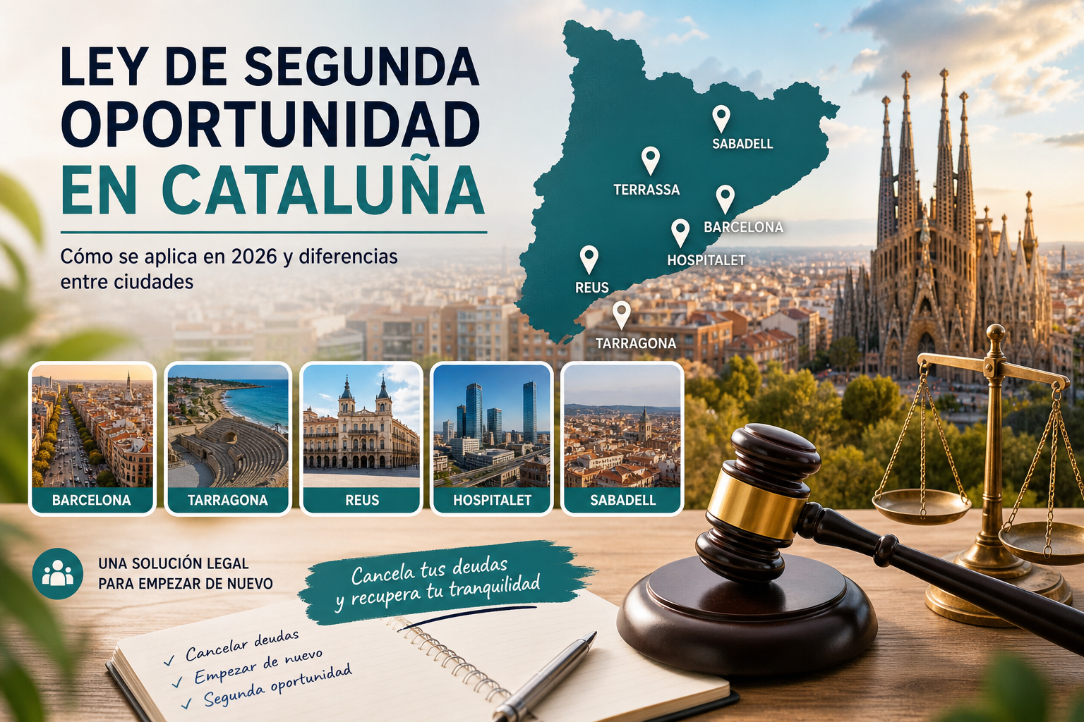 Blog: Ley de la Segunda Oportunidad 4 Ley de Segunda Oportunidad en Cataluña: representación del proceso para cancelar deudas en Barcelona, Tarragona y otras ciudades